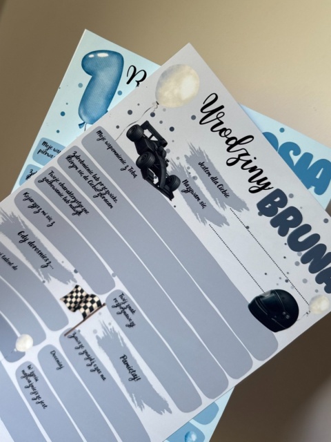 Kapsuły czasu - ankiety na urodziny, 10 szt.