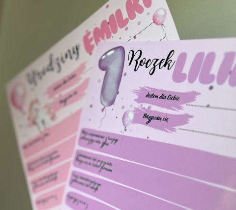 Kapsuły czasu - ankiety na urodziny, 10 szt.