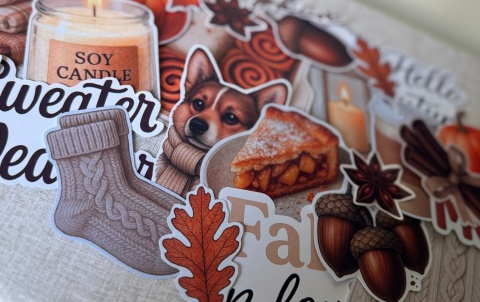 Naklejki jesienne - ogromny zestaw.