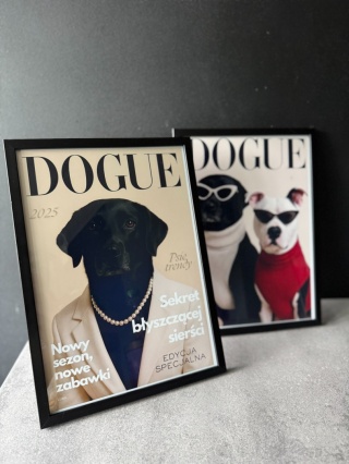 Plakat - twój pies na okładce magazynu