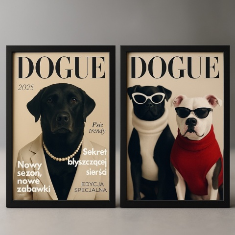 Plakat - twój pies na okładce magazynu