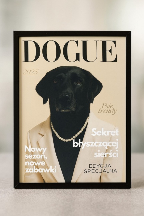 Plakat - twój pies na okładce magazynu