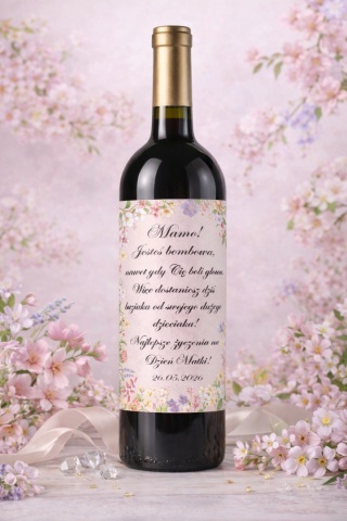 Etykietka Dzień Matki - kwiaty