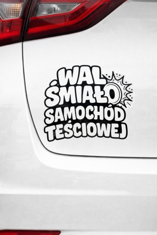 Naklejka na samochód - samochód teściowej
